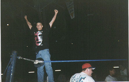 The Mystery jumps into the ring!